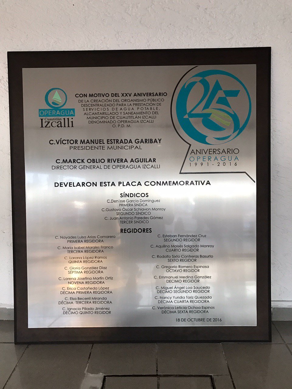 Placas Fundidas y Reconocimientos